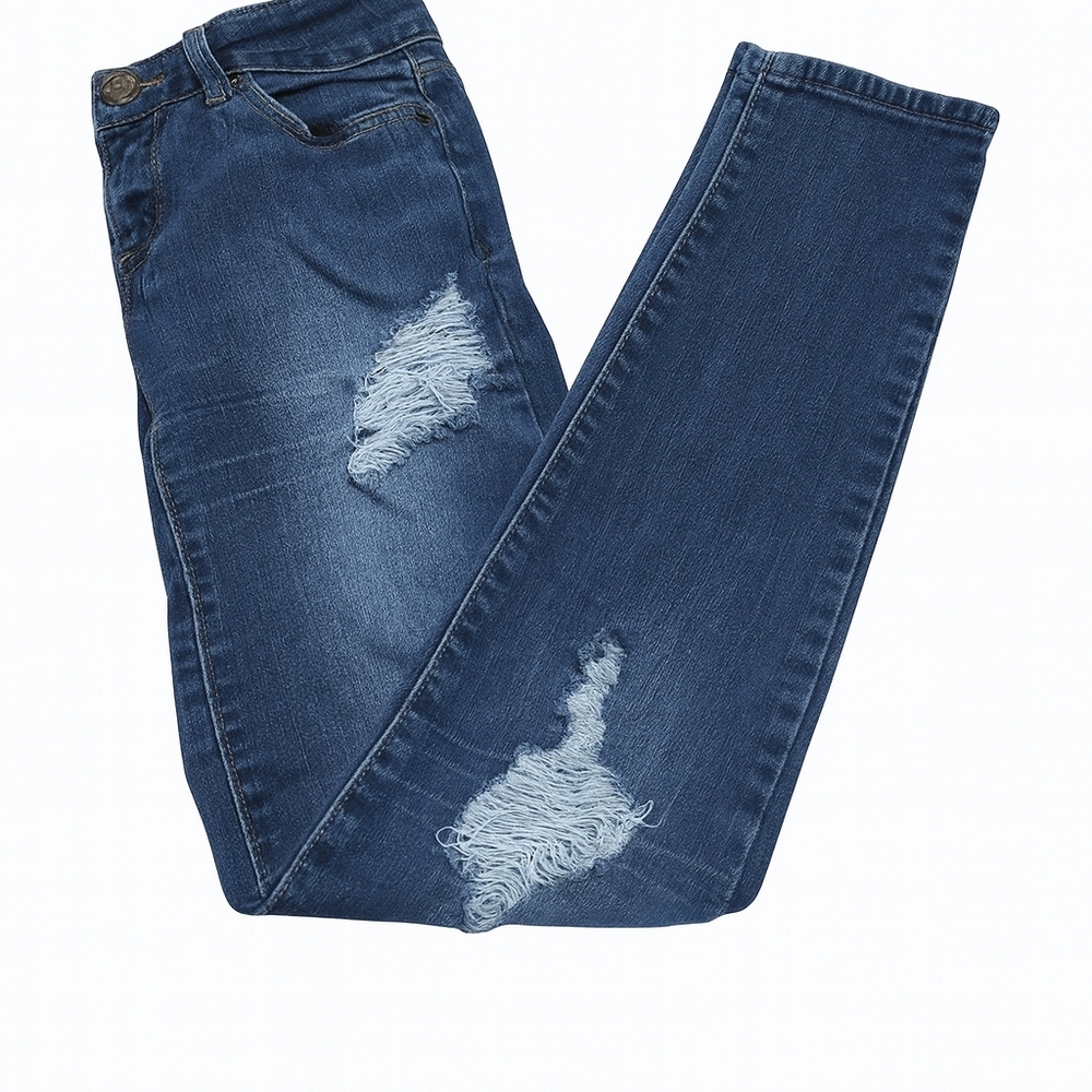 Trendy Ripped Denim Jeans - Picture 3 of 3